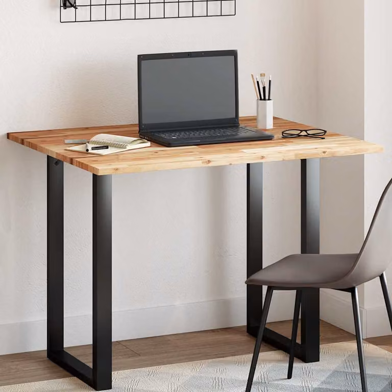 Piano Tavolo Rettangolare in Legno di Acacia Oliato Marrone vidaXL L: 100 cm, P: 80 cm, H: 2 cm