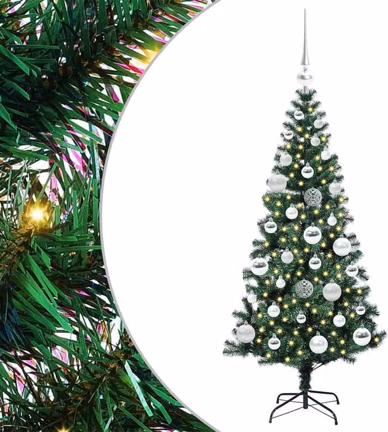 Albero di Natale artificiale con luci integrate Verde 120 cm