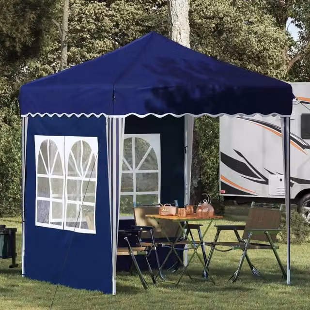 Tenda per feste a pop-up-Gazebo Blu 195 x 195 x 245 cm Tessuto Oxford 907612
