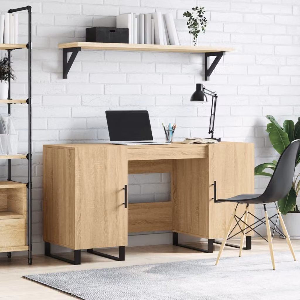 Maison Exclusive - Scrivania in rovere Sonoma 140x50x75 cm Materiale ligneo