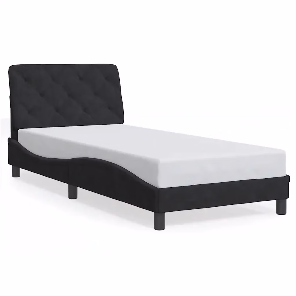 Giroletto vidaXL in Velluto Nero per Adulti 90x190 cm – 2