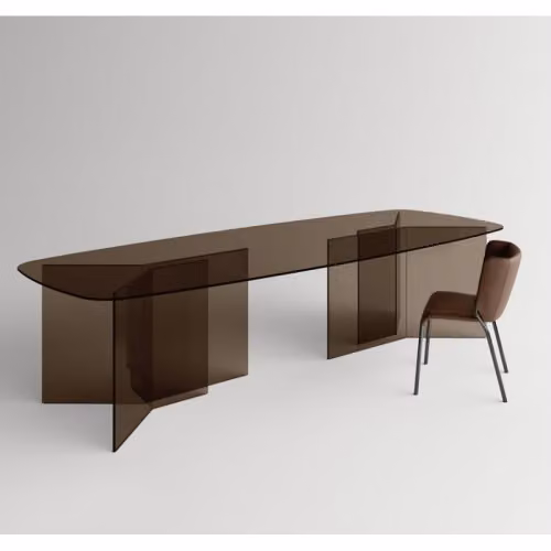 Tavolo Thrim fisso interamente in vetro Tonelli Design