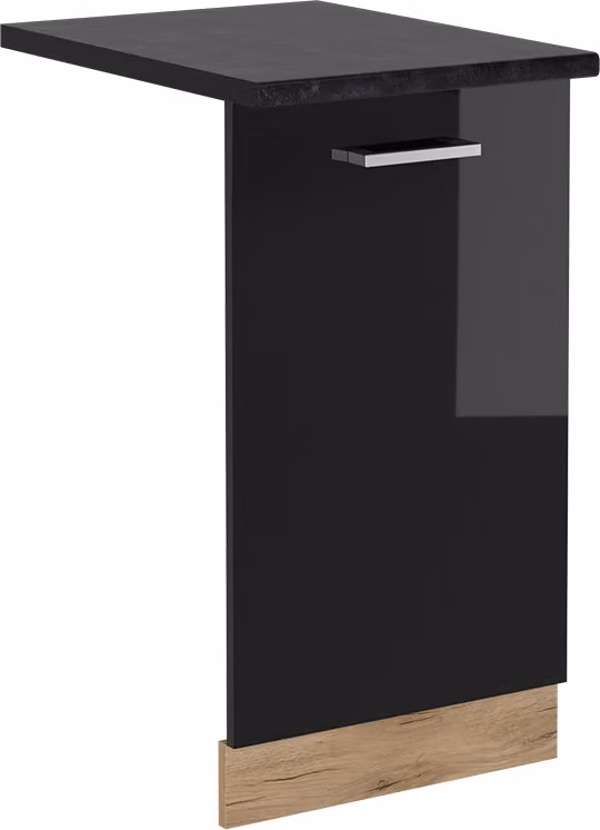 Pannello frontale della lavastoviglie Vicco R-Line Nero lucido 45 cm , PL Antracite, Model 54961
