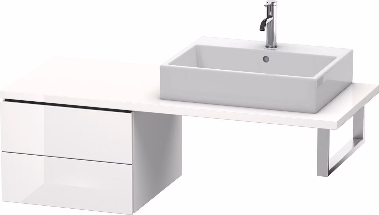 Duravit L-Cube Meuble bas pour console, 2 tiroirs, 520x400x547mm, LC583701818, LC583701818