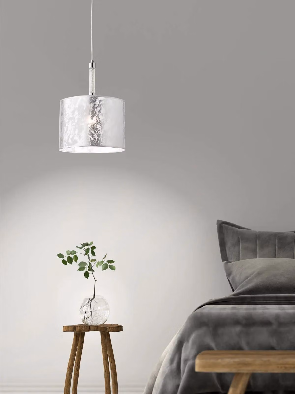 Lampada a sospensione ASTRID SUSP 1X42W E27, colore argento