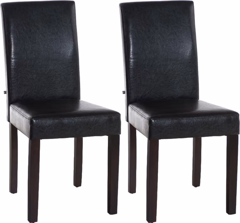 set di 2 sedie da pranzo Ina marrone scuro