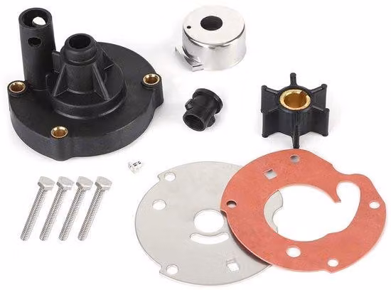 Kit di riparazione per pompe dell'acqua - Girante - Ricambio - Materiale: metallo e plastica - 2 pezzi - Include un rubinetto in neoprene