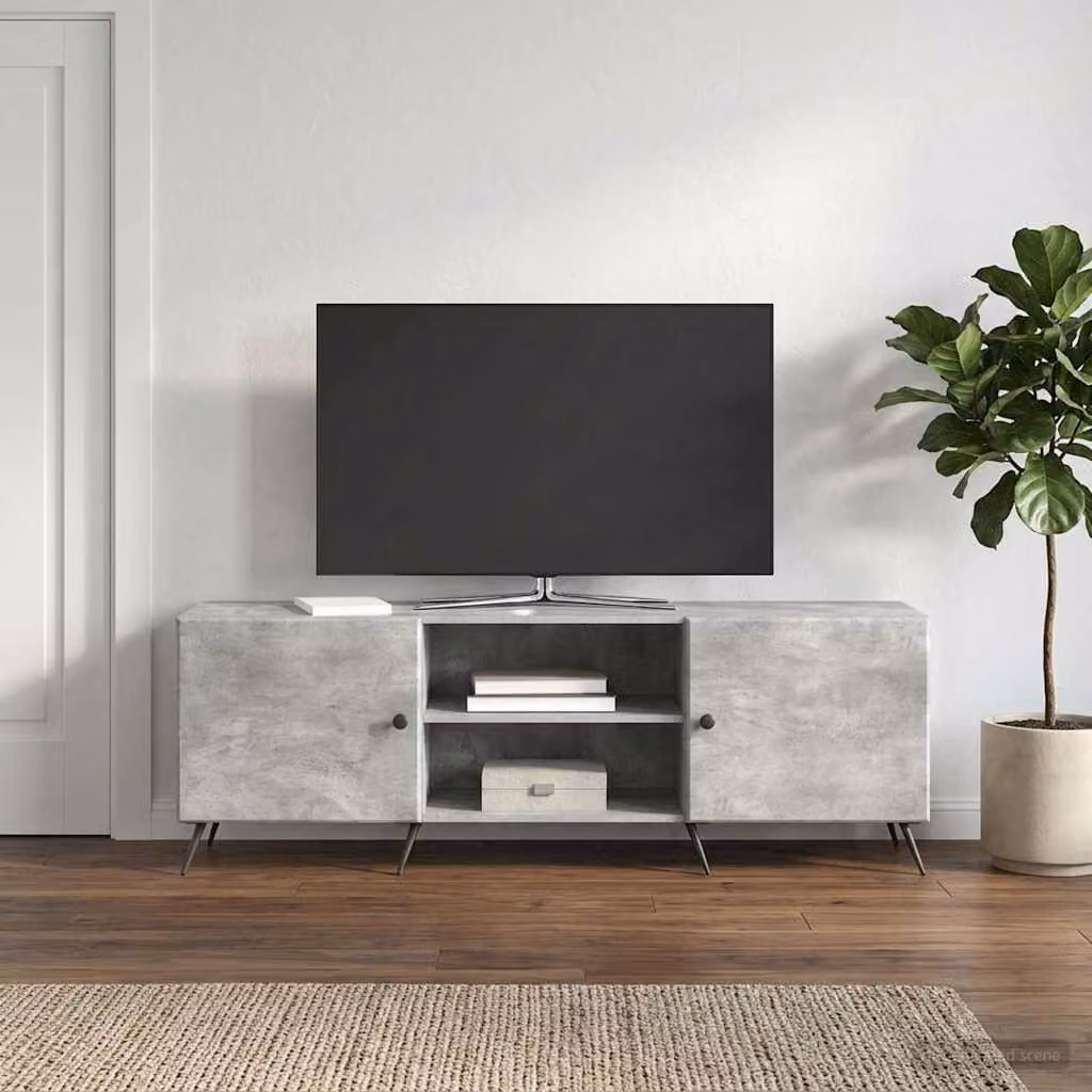 Mobile TV vidaXL Grigio, L 150 x P 31 x H 50 cm in Legno e Metallo stile Vintage