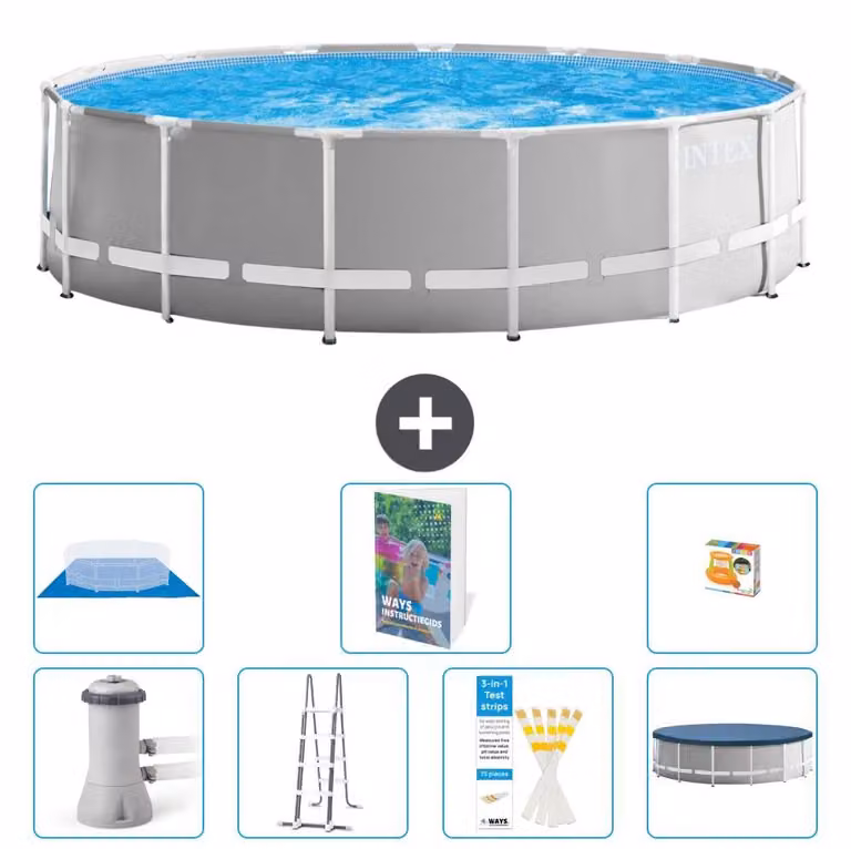 Struttura per piscina a forma di prisma - 457x122 cm - composta da 6 elementi - modello S568