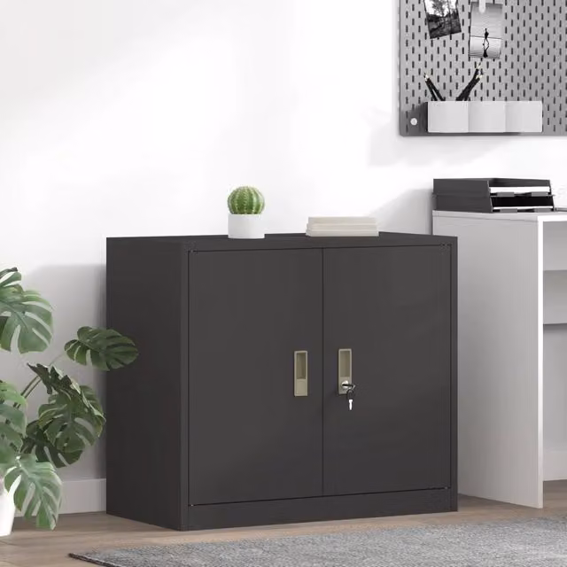 Armadio Nero 80 x 40 x 70 cm Acciaio 891676