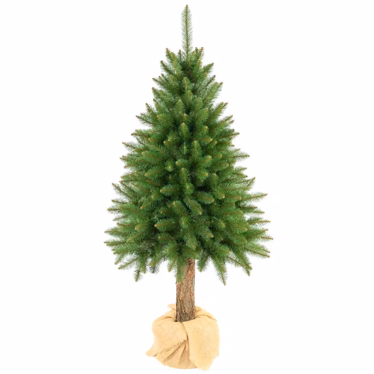 Albero di Natale in abete di alta qualità, con tronco di 160 cm, dalla chioma fitta e dall'aspetto naturale. Marca: Damich