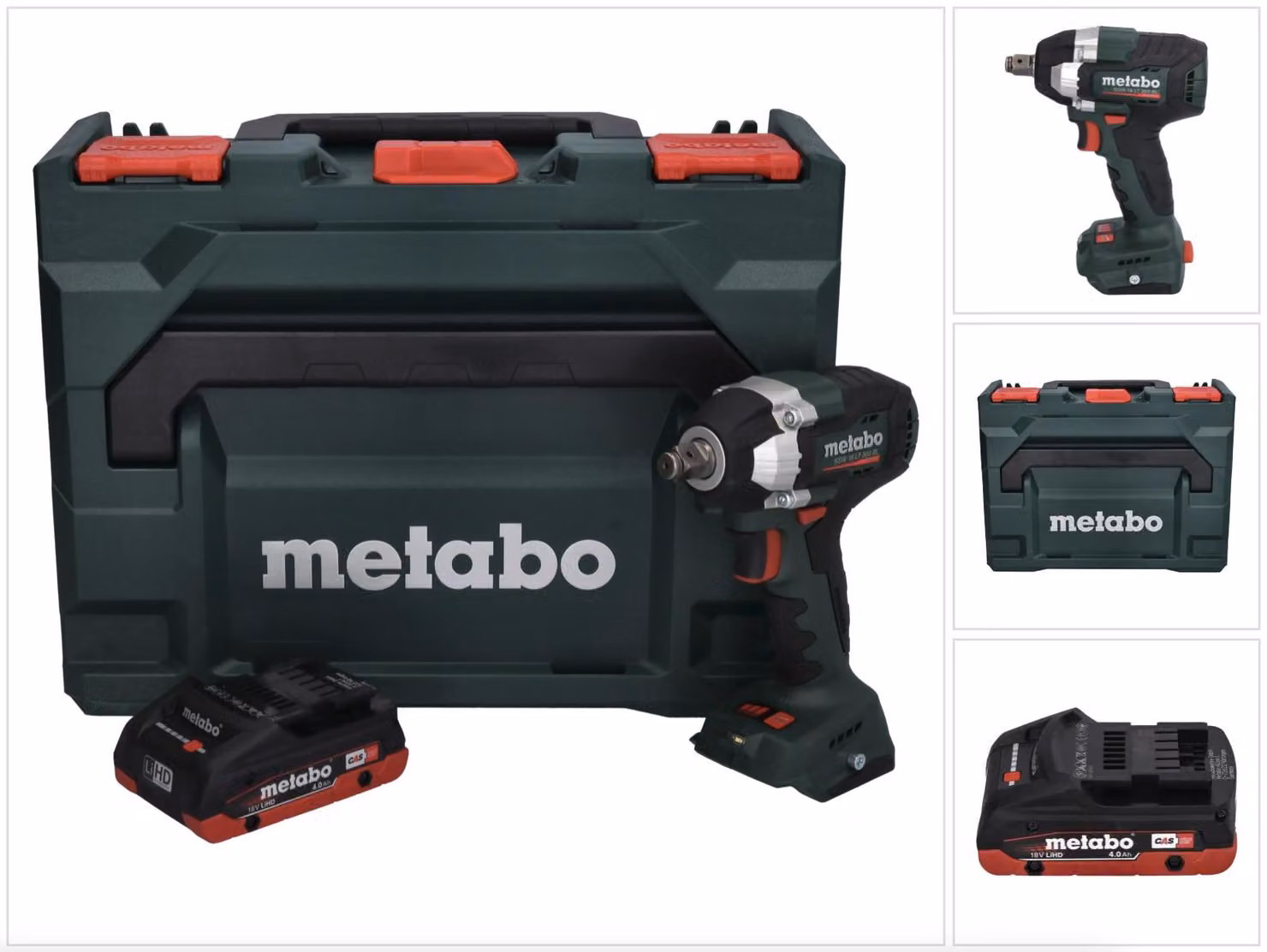 Metabo SSW 18 LT 300 BL 18 V 300 Nm Avvitatore a impulsi senza spazzole + 1x batteria 4,0 Ah + metaBOX - senza caricatore