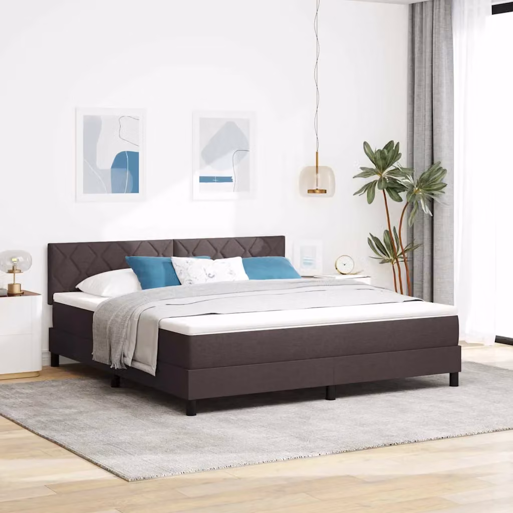 Letto ibrido con materasso vidaXL in tessuto marrone L: 180 cm, P: 200 cm