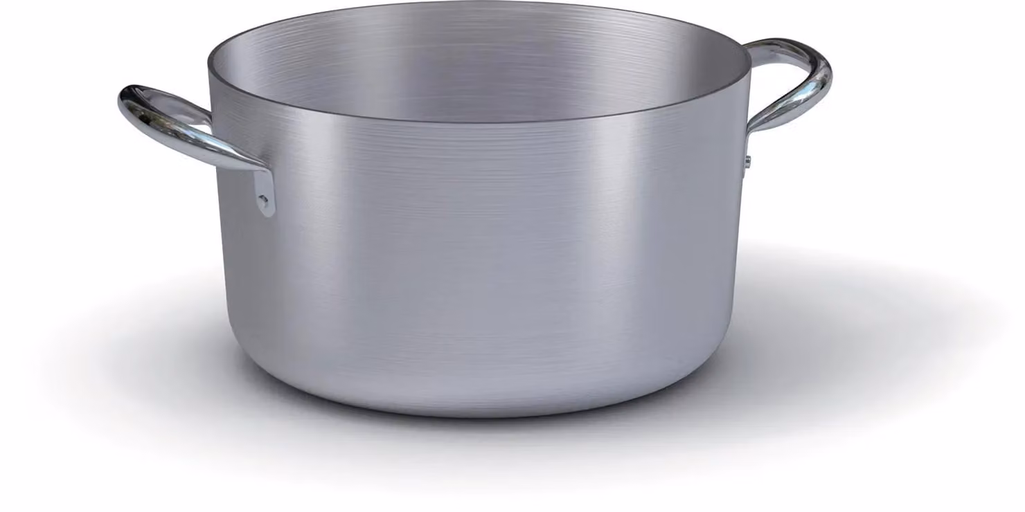 Casseruola media in alluminio con maniglie in acciaio inox, spessore 3 mm, diam. 60cm