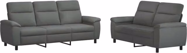 Set di 2 divani moderni vidaXL in tessuto grigio con struttura in metallo per il tuo soggiorno