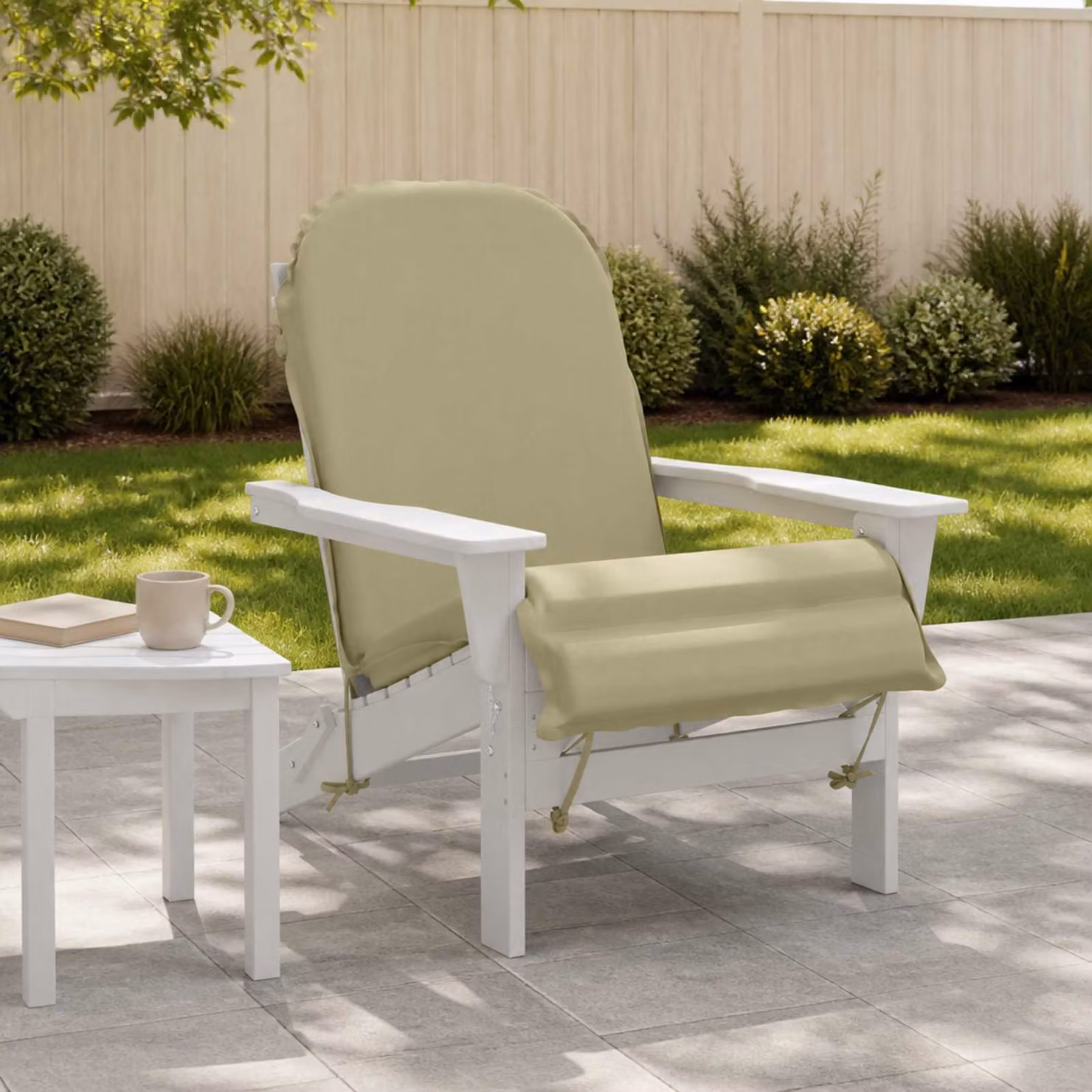 Cuscino per Lounger Sole vidaXL GEMERT Verde chiaro, 135 x 55 x 6 cm, 100% Poliestere resistente alle intemperie e lavabile