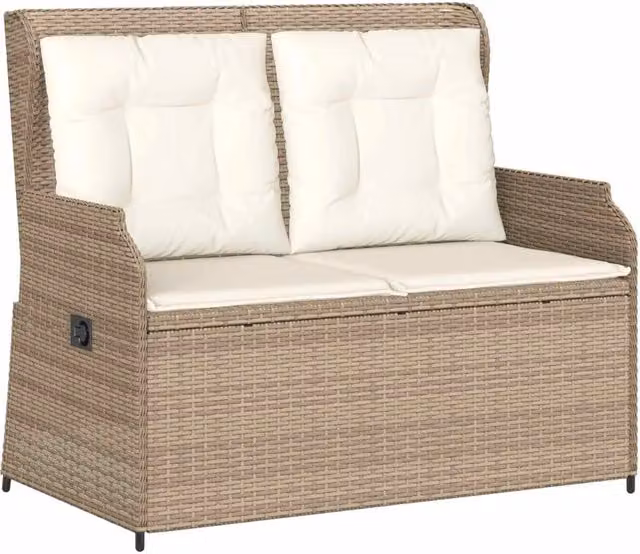Panchina da Giardino | Panca da Giardino Beige polyrattan