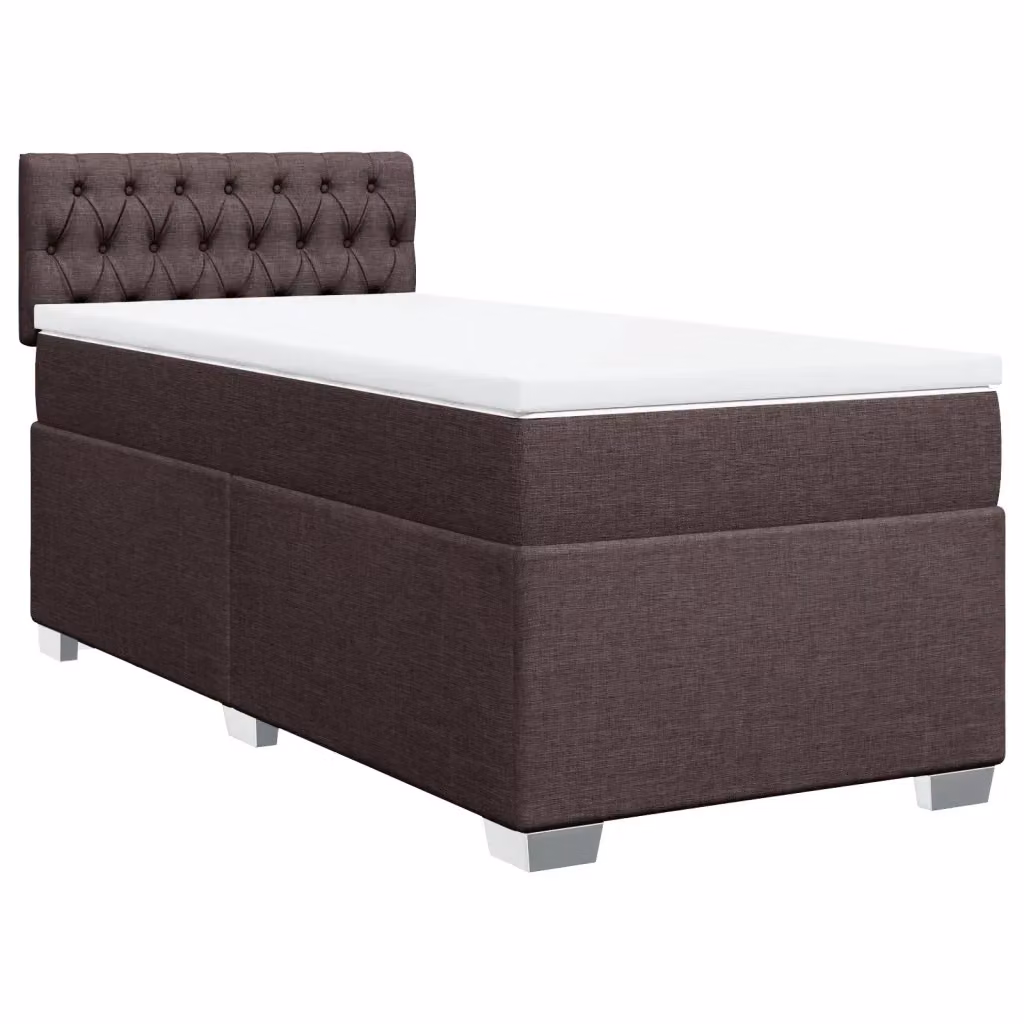 Letto Ibrido con Giroletto a Molle e Materasso vidaXL Marrone e Bianco L/P/H: 200 x 90 x 100,5 cm – 2