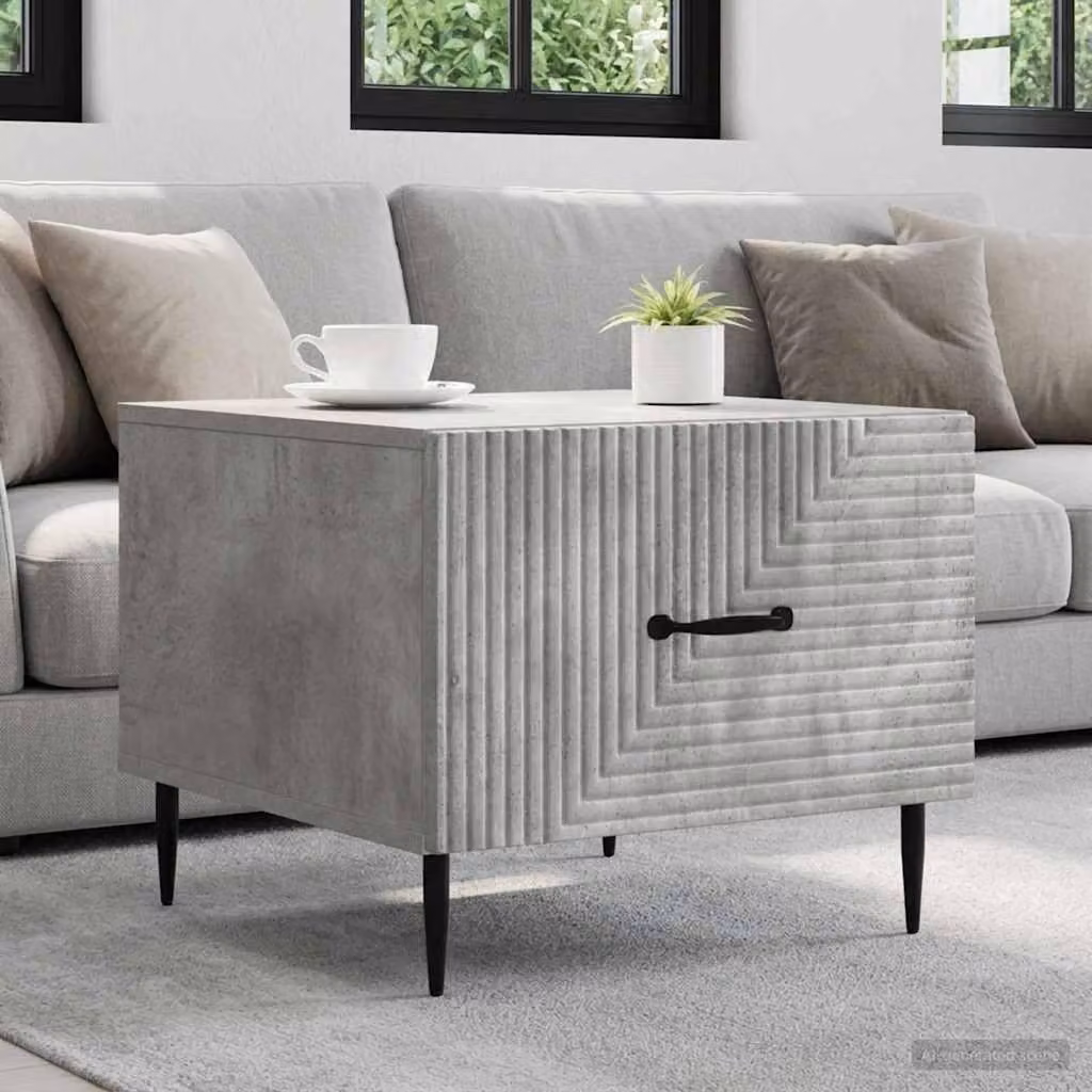 Maison Exclusive - Tavolino grigio cemento 49 x 50 x 40 cm in materiale derivato dal legno