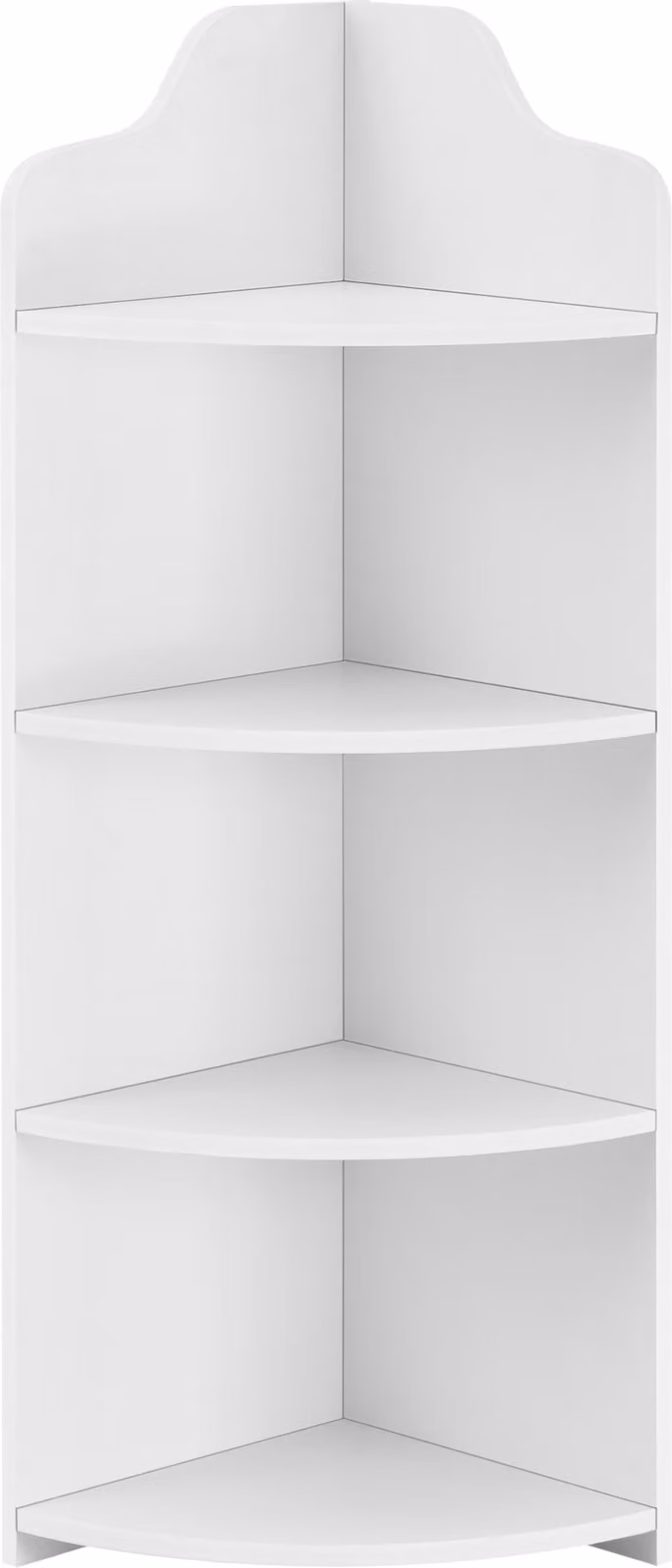Scaffale angolare 'Bjurholm' a 4 livelli WPC 90 x 28 x 28 cm Bianco