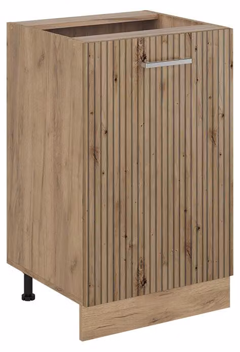Mobiletto base cucina Vicco R-Line Rovere artigianale/Rovere dorato 50 cm senza piano di lavoro, Model 70306