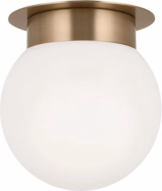 Plafoniera ALBERS ottone, sfera opale vetro E27 Kichler