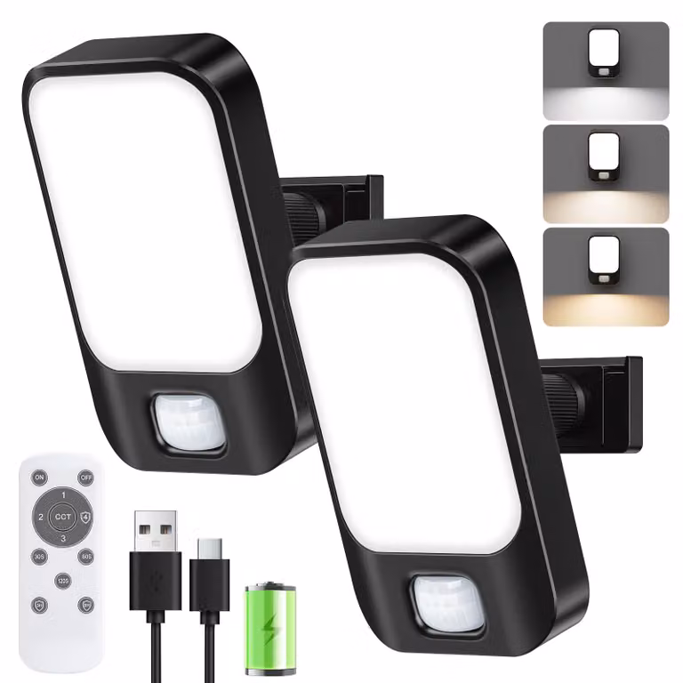 Lampada da esterno a LED con sensore di movimento, 10000mAh, grado di protezione IP65, 4 modalità