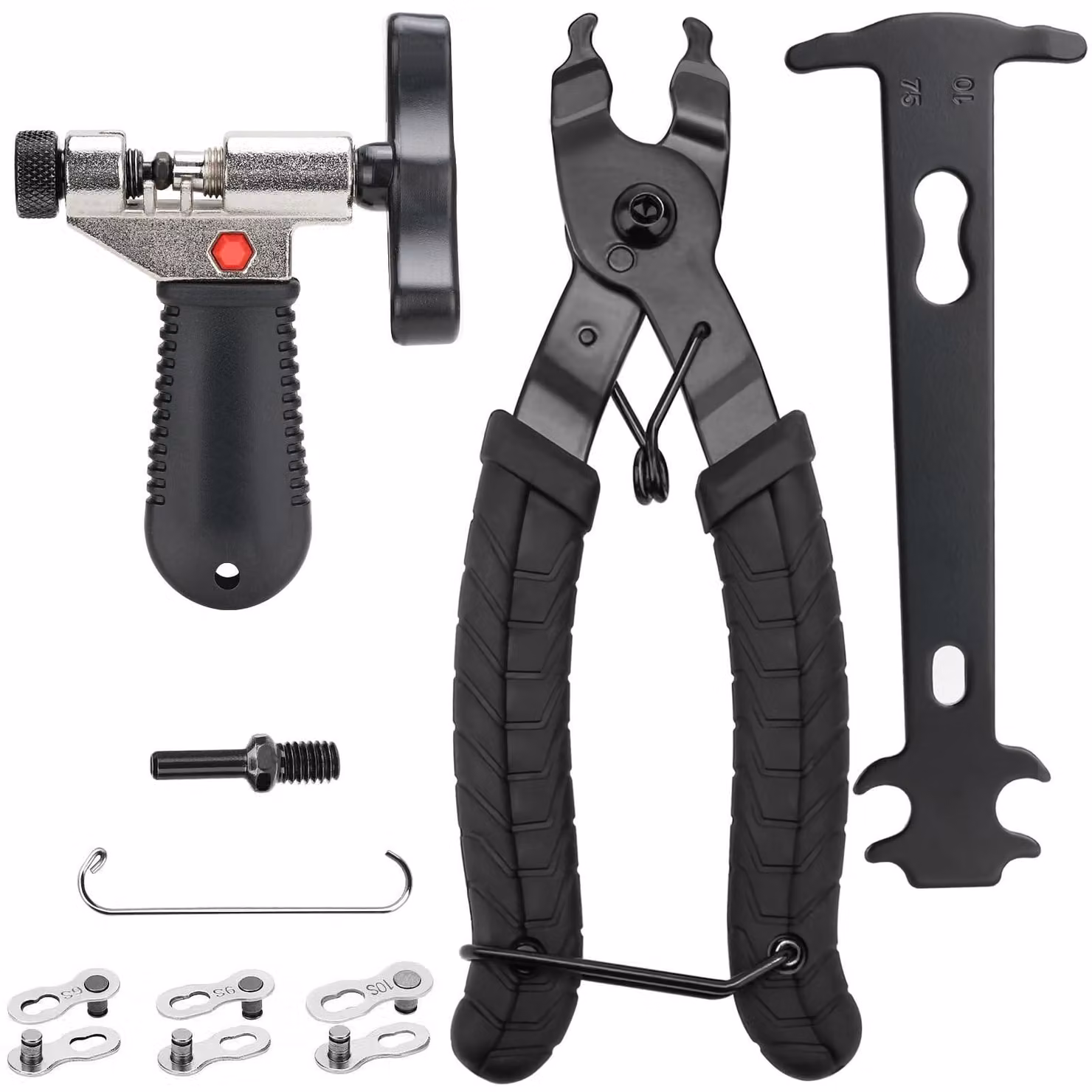 Kit di attrezzi per bicicletta con rivetti per catena e pinze