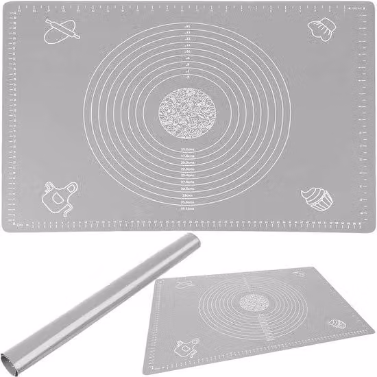 Azomor Questo spazioso tappetino da forno in silicone da 64 x 45 cm è un accessorio indispensabile