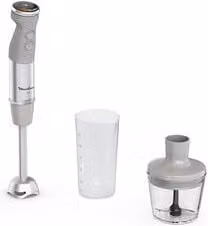 Frullatore ad immersione Moulinex Quickchef+ 2 in 1 DD672B, 1000 W, Grigio e Silver