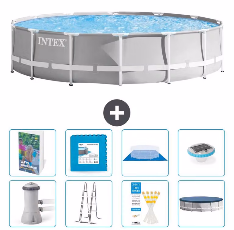 Struttura per piscina a forma di prisma - 427x107 cm - composta da 7 elementi - modello S674