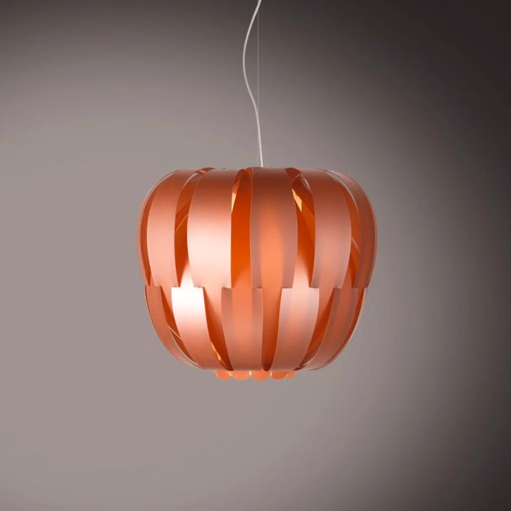 Lampada a sospensione Copper IPERBRIKO in metallo cromato e rame, L: 29 cm, H: 22 cm – 2