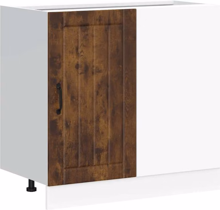 Mobile base da cucina Lucca Rovere Fumo in Legno Multistrato