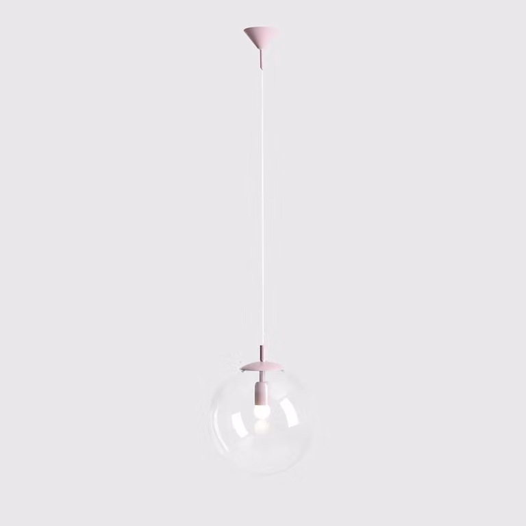 Lampada a sospensione in vetro Nohr ALDEX, dimmerabile, Violetto / Fucsia / Rosa, Soggiorno / Sala da pranzo, Vetro, Lampada a sospensione