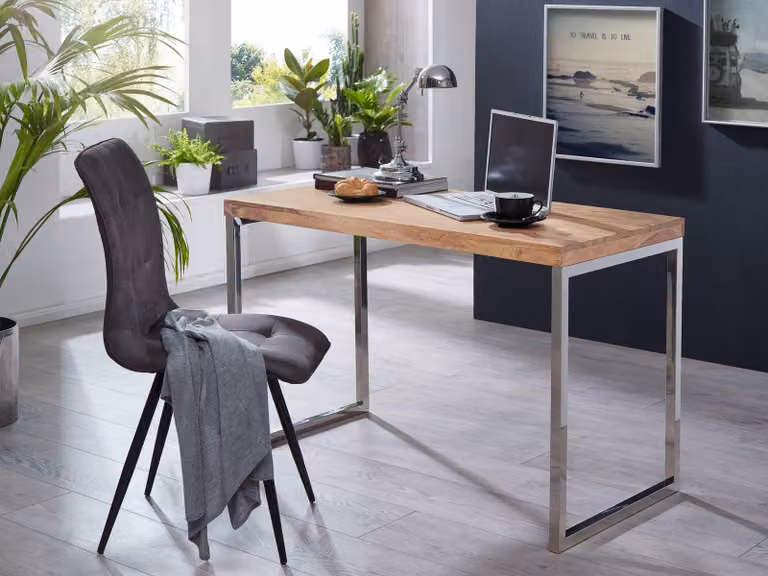 Scrivania GUNA in legno massiccio di acacia 120 x 60