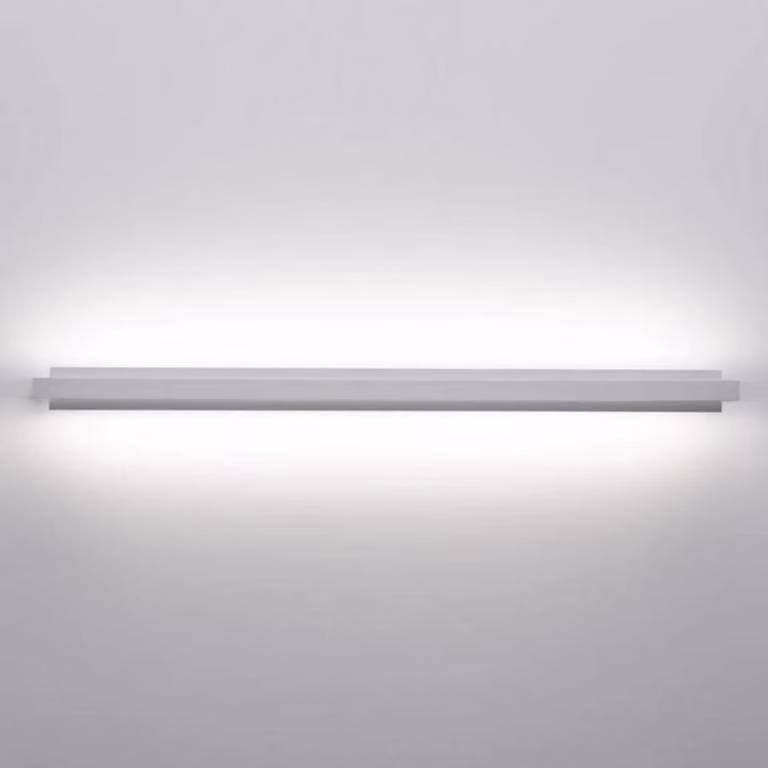 Stilnovo Applique da parete a LED Tablet W1, Bianco / Opale, Soggiorno / Sala da pranzo, Alluminio, Moderno, Applique a LED