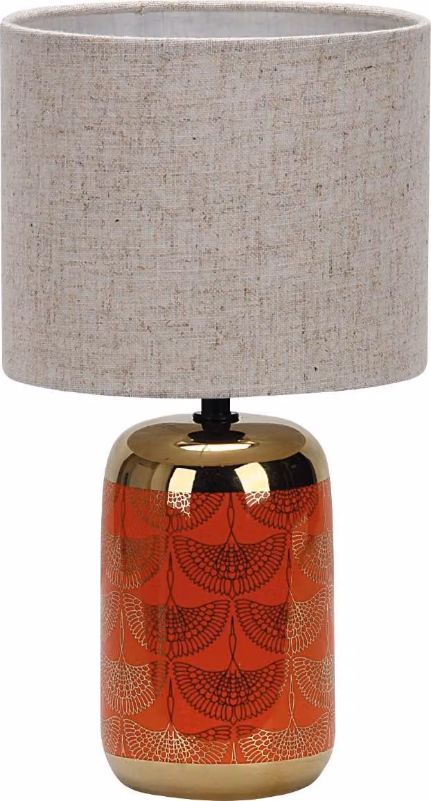 Luxus Europe - Lampada da tavolo Rome rossa - Lampada da tavolo in Vetroceramica di design per interni