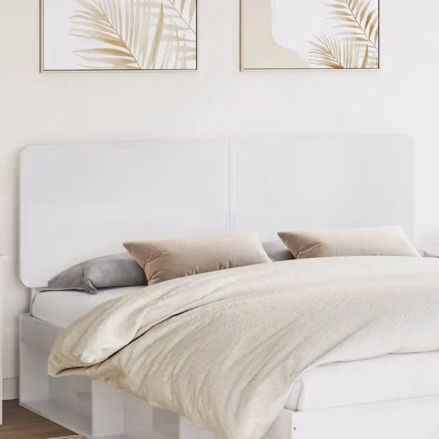 Testiera-Testata-Testiera Decorativa Bianco Lucido 200 cm Legno multistrato 346956
