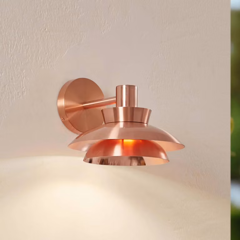 Applique da esterni Thais Lucande, dimmerabile, Rame, Acciaio Inox, Moderno, Applique da esterni