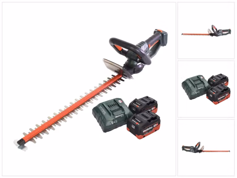 Tagliasiepi a batteria Metabo HS 18 LTX 55 18 V 53 cm + 2x batteria 5,5 Ah + caricatore