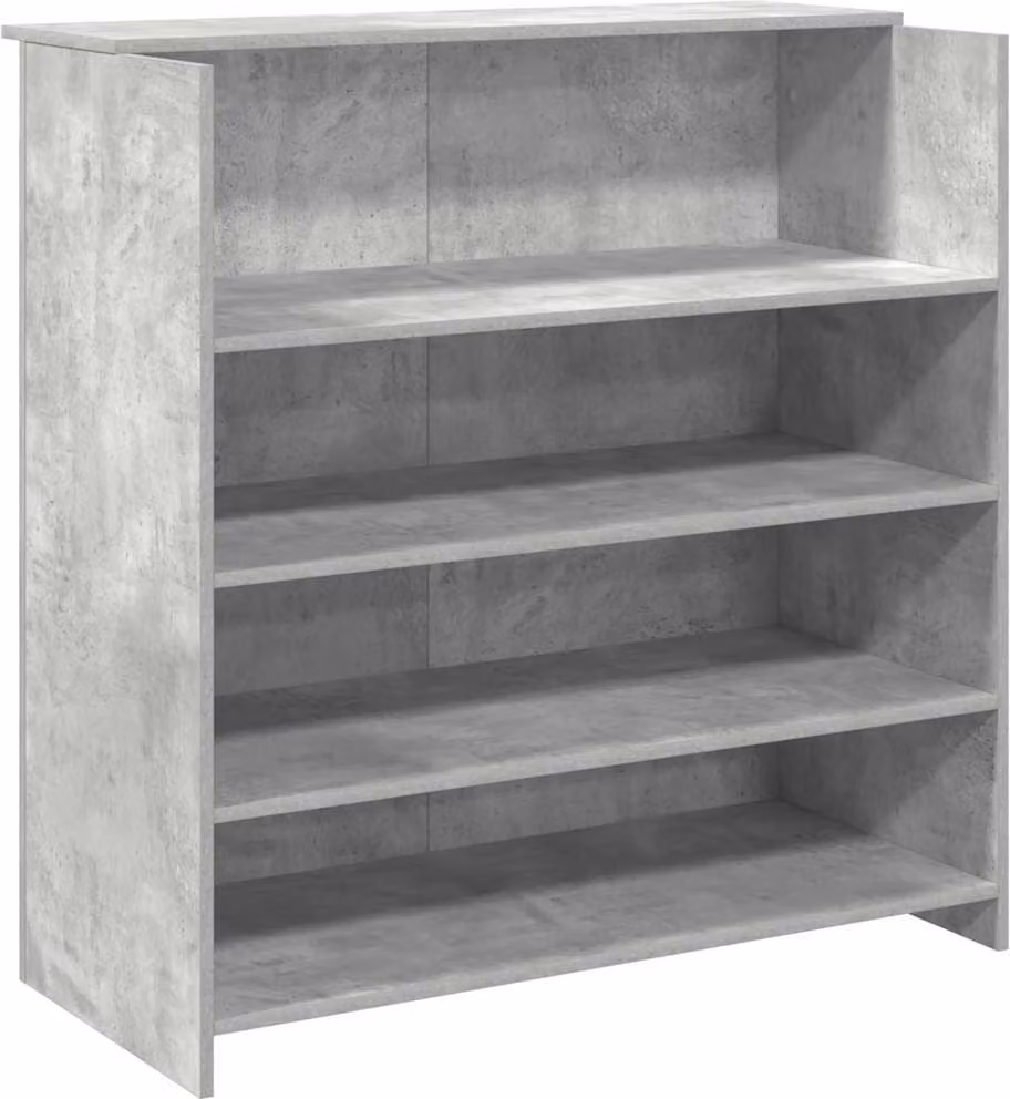 Banco Reception Grigio Cemento 100x50x103,5cm Legno Multistrato