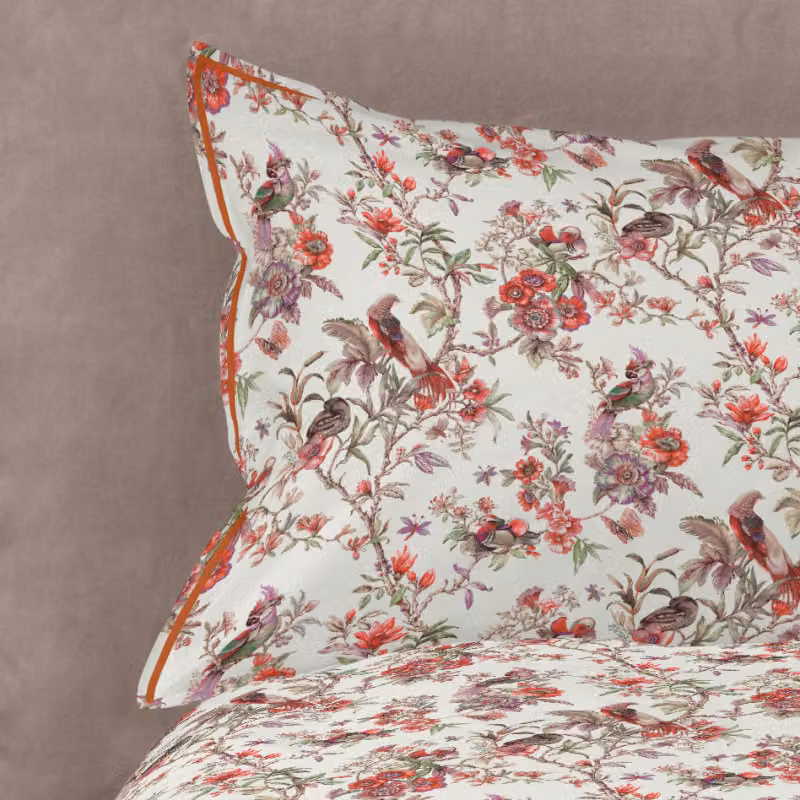 BIRDS GARDEN Parure copripiumino - Taglia: 2 piazze,Colore: BIRDS GARDEN - SASSO/COPPER