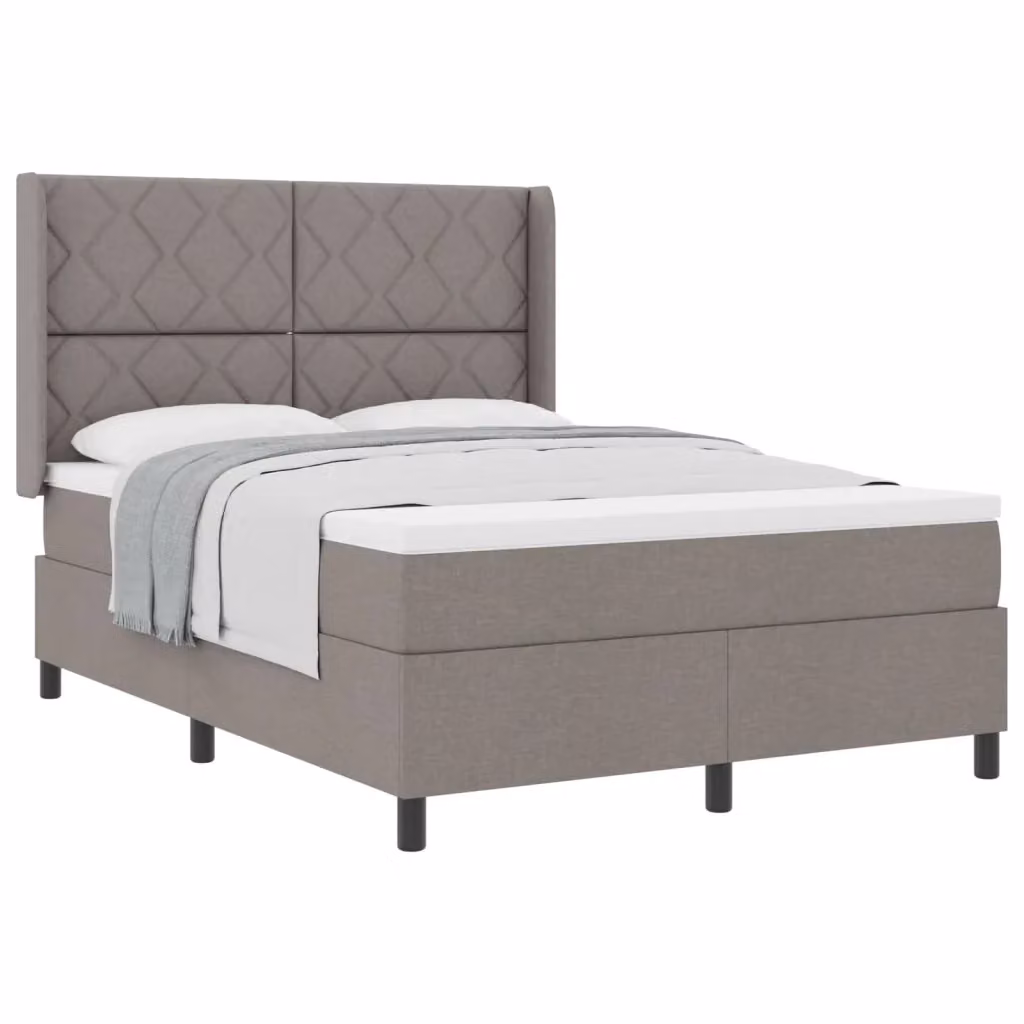 Letto ibrido con molle e schiuma vidaXL in tessuto beige e grigio L/P/H: 200 x 160 x 28 cm – 2