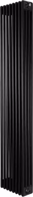 Radiatore Tradizionale 4 Colonne Verticale Riscaldamento Nero 1800x380 mm