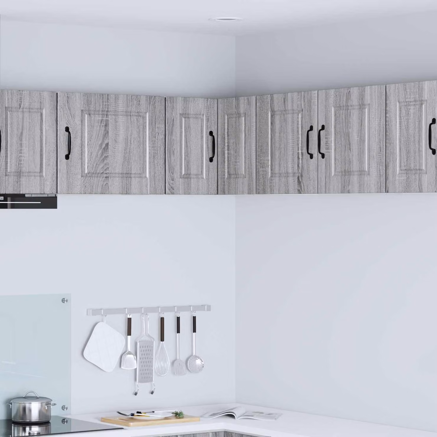 Mobile angolare da parete vidaXL PORTO Grigio Sonoma L/P/H: 57 x 57 x 40 cm