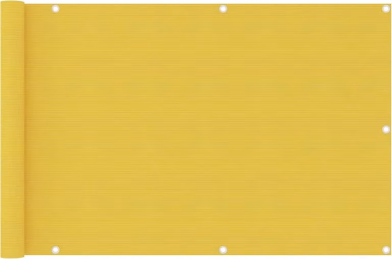 The Living Store Schermo privacy per balcone giallo 90x400 cm HDPE