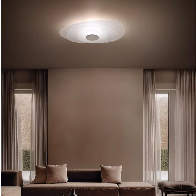 Linea Light Plafoniera LED Joint_S, bianco, metallo, 71 cm dimmerabile, Bianco / Opale, Soggiorno / Sala da pranzo, Metallo, Moderno, Applique a LED