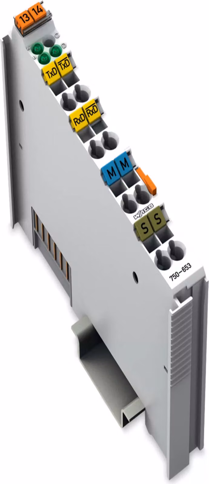 Wago 750-653, 2 canali, 0,5 kV, ingresso/uscita, RS-485, 12 x 100 x 69,8 mm, 65 mA