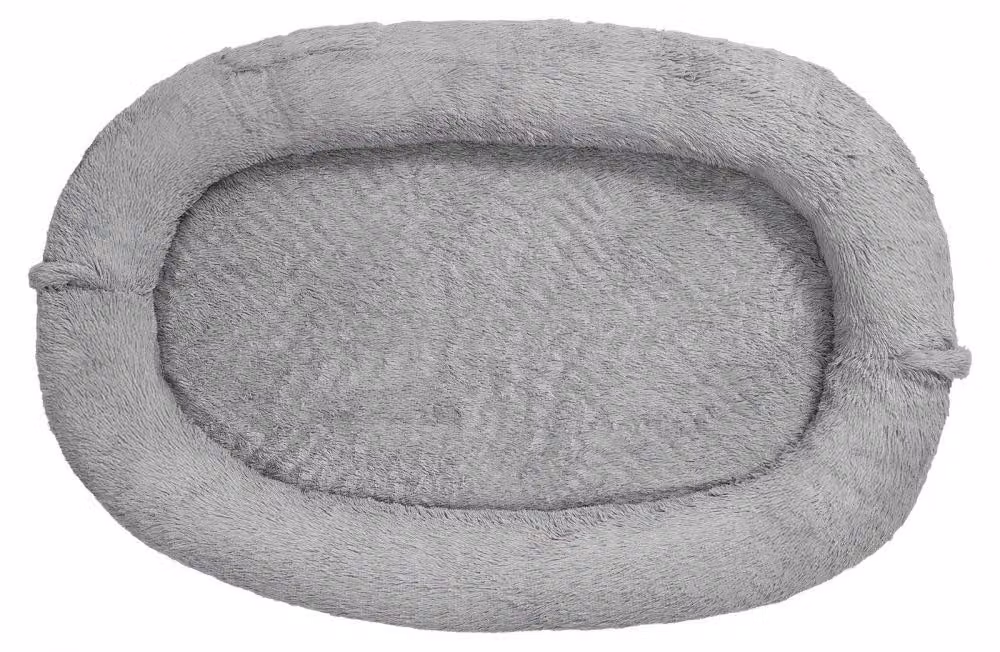 Cuccia per cani, forma ovale - 174 x 118 x 24 cm, colore grigio scuro - realizzata in schiuma viscoelastica, ortopedica