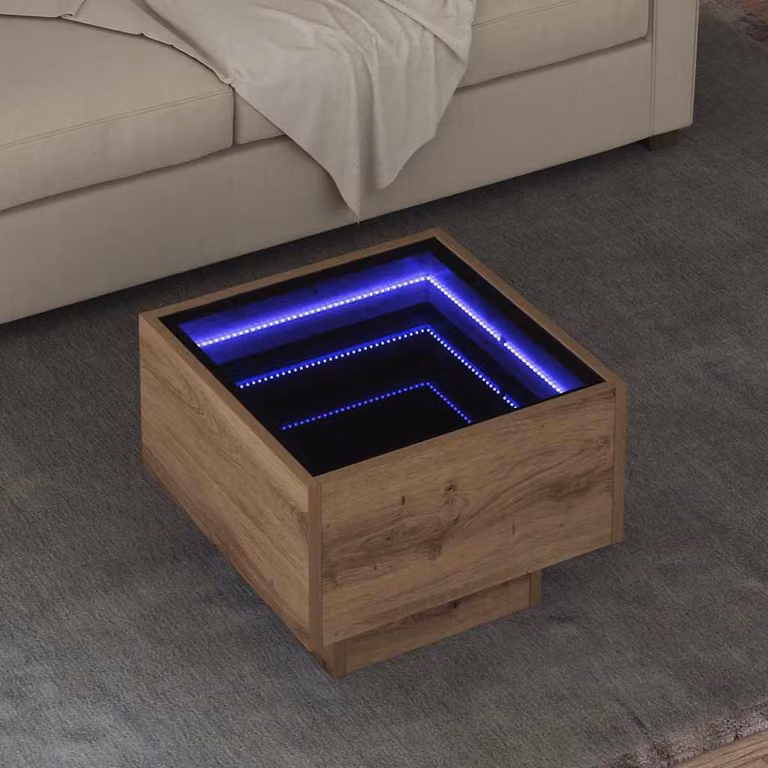 Maison Exclusive - Tavolino artigianale in legno di quercia, 40 x 40 x 30 cm